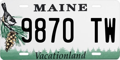 ME license plate 9870TW