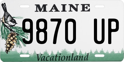 ME license plate 9870UP