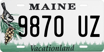 ME license plate 9870UZ