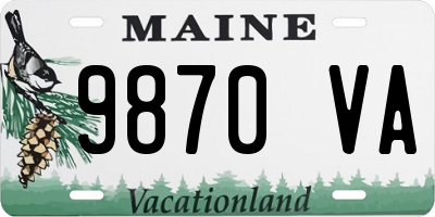 ME license plate 9870VA