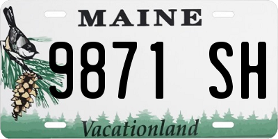 ME license plate 9871SH