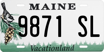 ME license plate 9871SL