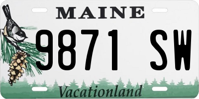 ME license plate 9871SW