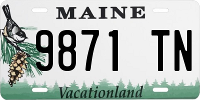 ME license plate 9871TN