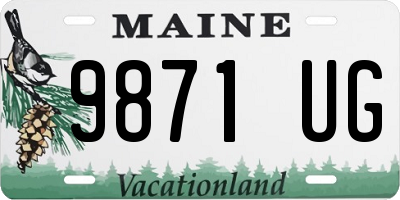 ME license plate 9871UG