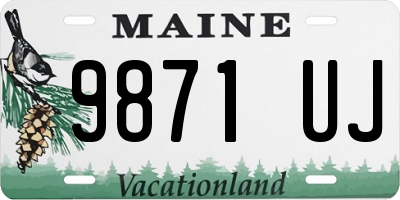 ME license plate 9871UJ