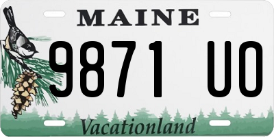 ME license plate 9871UO