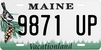 ME license plate 9871UP