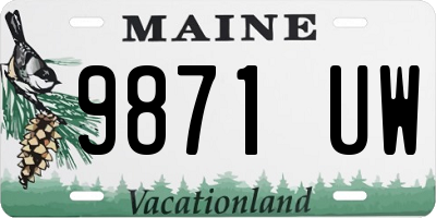 ME license plate 9871UW