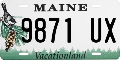 ME license plate 9871UX