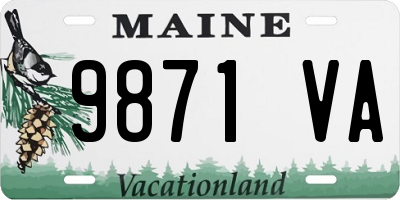 ME license plate 9871VA