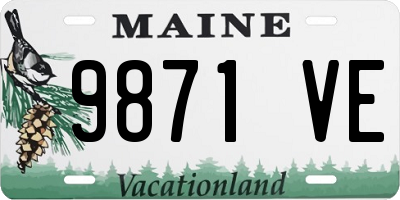 ME license plate 9871VE