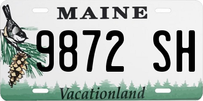 ME license plate 9872SH