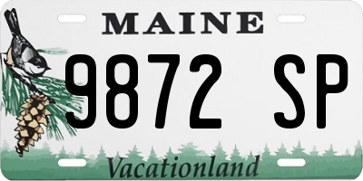 ME license plate 9872SP