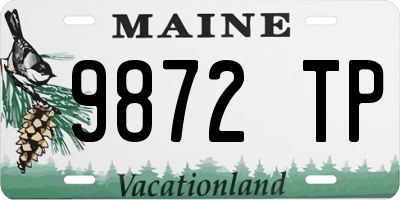 ME license plate 9872TP