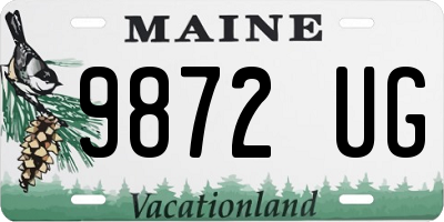 ME license plate 9872UG