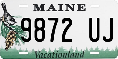 ME license plate 9872UJ