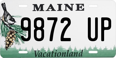 ME license plate 9872UP