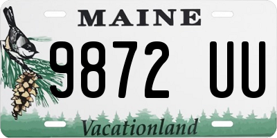 ME license plate 9872UU