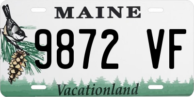 ME license plate 9872VF