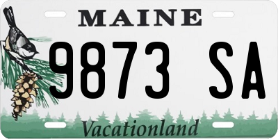 ME license plate 9873SA