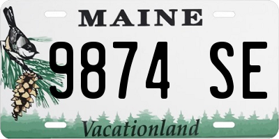ME license plate 9874SE