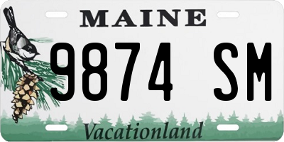 ME license plate 9874SM