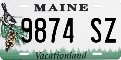 ME license plate 9874SZ