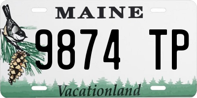 ME license plate 9874TP