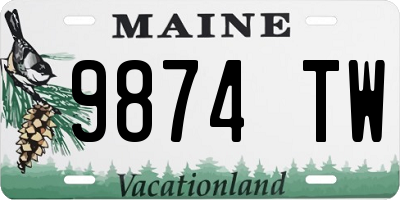 ME license plate 9874TW