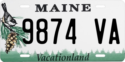 ME license plate 9874VA