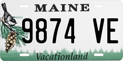 ME license plate 9874VE