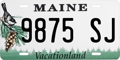 ME license plate 9875SJ