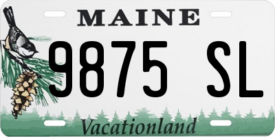 ME license plate 9875SL