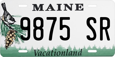 ME license plate 9875SR