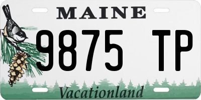 ME license plate 9875TP
