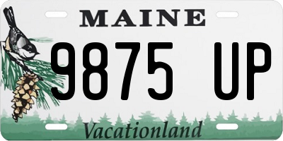 ME license plate 9875UP