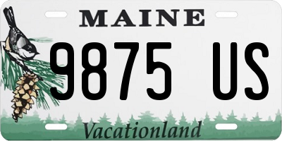 ME license plate 9875US