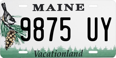 ME license plate 9875UY