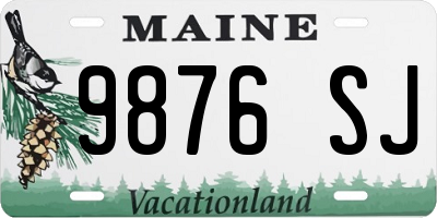 ME license plate 9876SJ