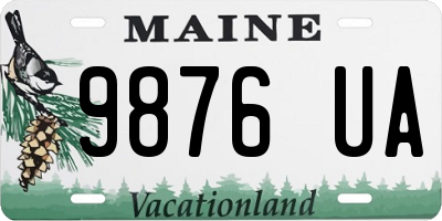 ME license plate 9876UA