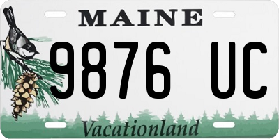 ME license plate 9876UC