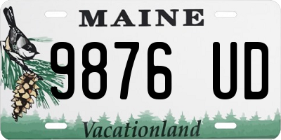 ME license plate 9876UD