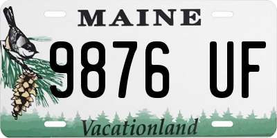 ME license plate 9876UF