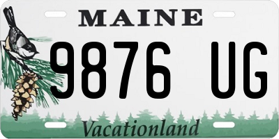 ME license plate 9876UG
