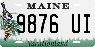 ME license plate 9876UI