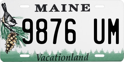 ME license plate 9876UM