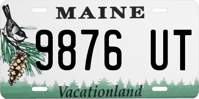ME license plate 9876UT