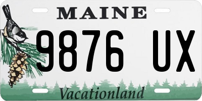 ME license plate 9876UX