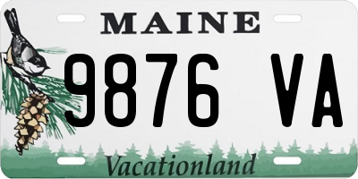 ME license plate 9876VA